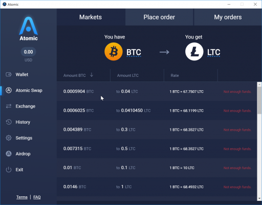 AtomicWallet アトミックスワップ