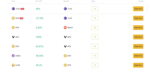 Bitrueのステーキング