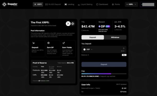 Doppler Financeの画面