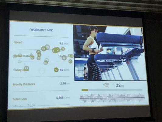 CardioCoinではランニングマシンの上で走るとトークンが貰える