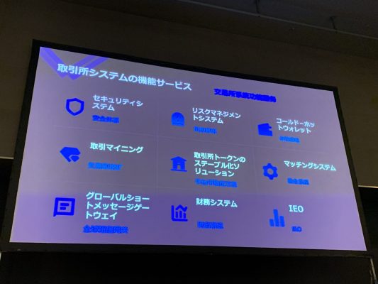 ChainUPの取引所システムで提供されるサービス