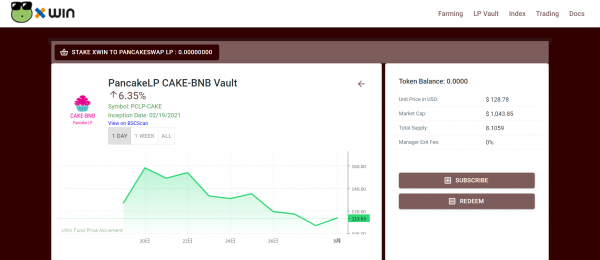 xWINのLiquidity Pool Vault